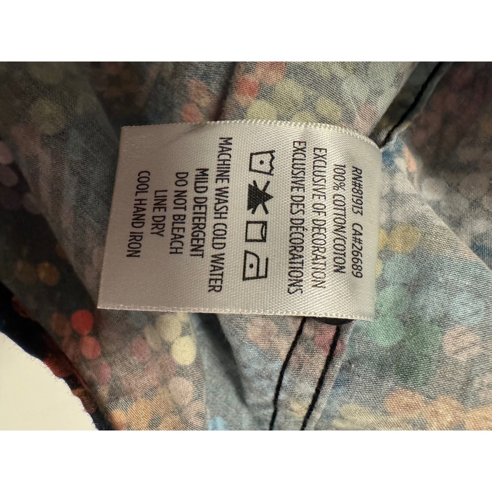 Robert Graham Shirt 1XL Flip Cuff Multicolor Abstract Dot Cotton Button Front - Picture 12 of 12